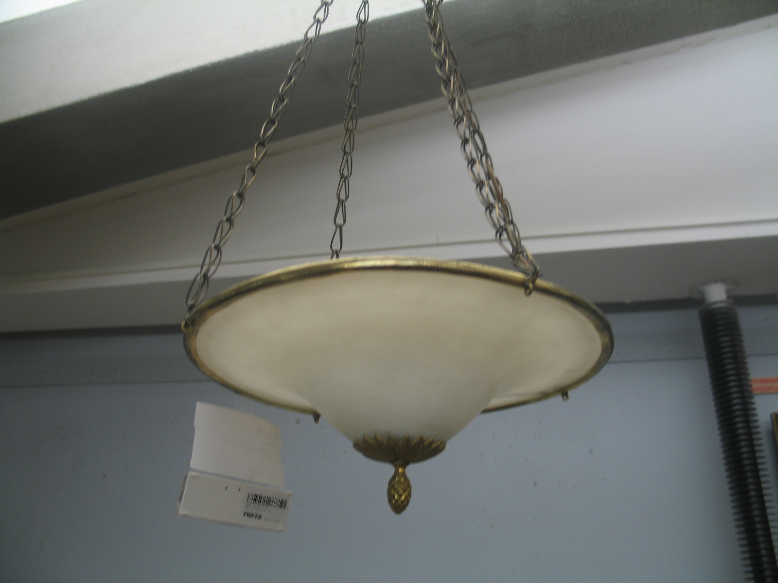 AMPEL, gustaviansk med glassk�l dia 30 (elektrifierad